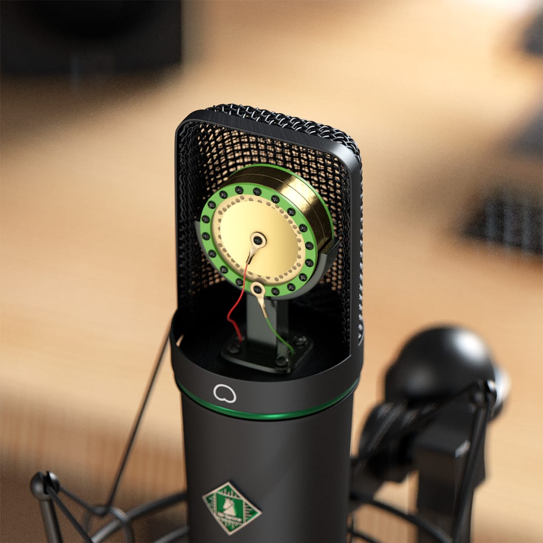U87S-Large-Diaphragm-Condenser-Microphone-34mm-Gold-Plated-Large-Diaphragm-Demonstration-Image