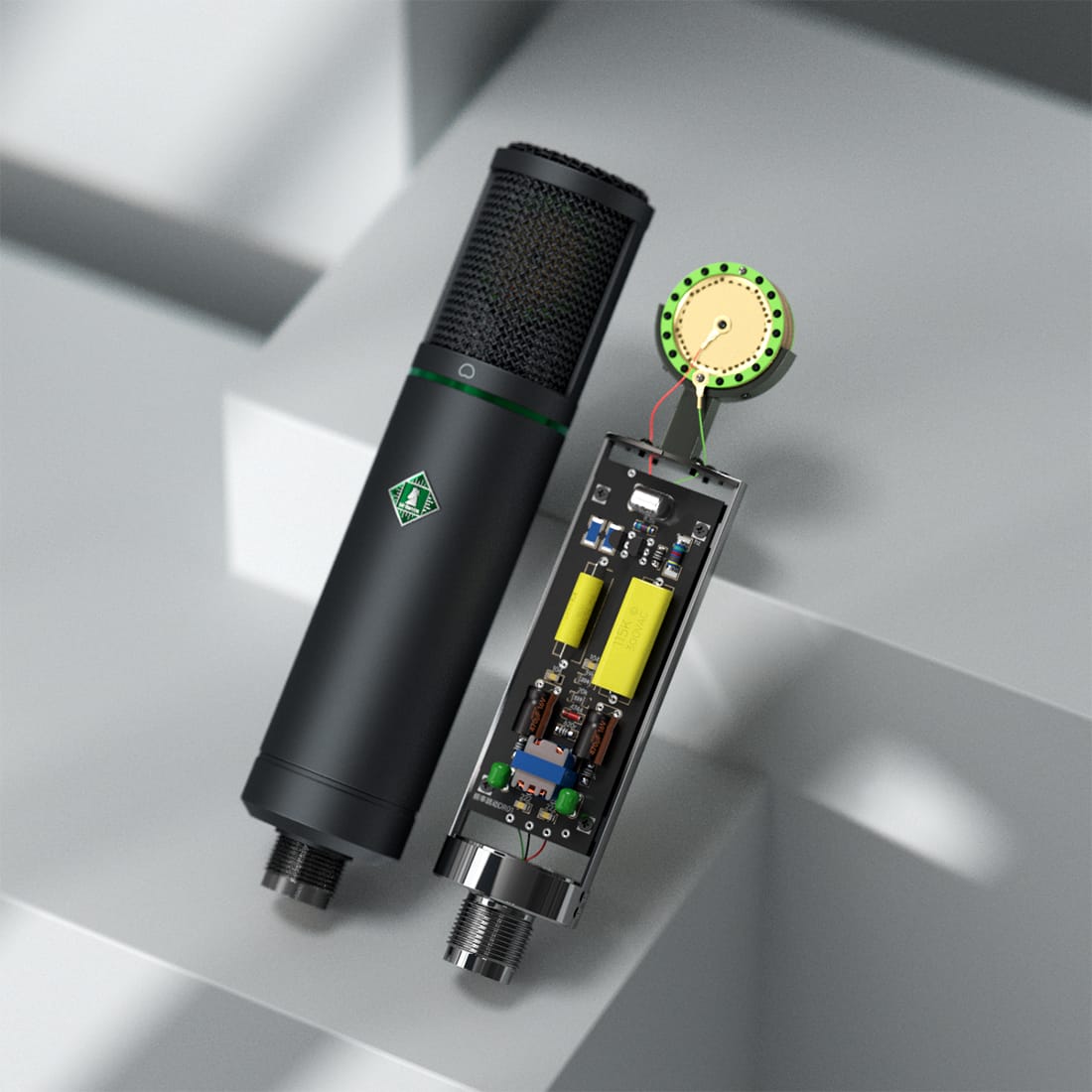 F22S-Large-Diaphragm-Condenser-Microphone-Custom-Designed-Circuit-Board-Diagram
