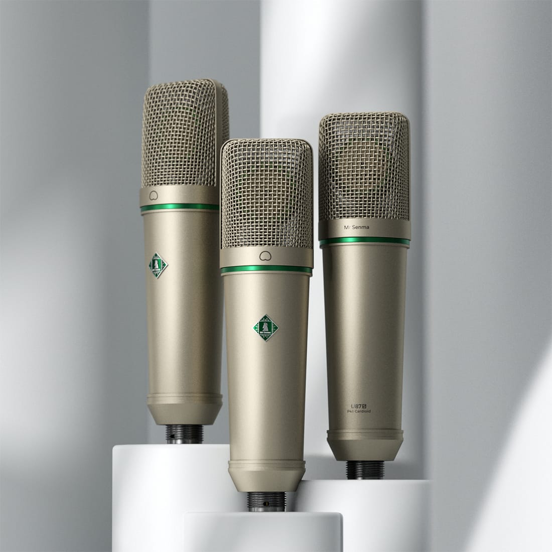 U87S-Large-Diaphragm-Condenser-Microphone-Gold-Display-Image